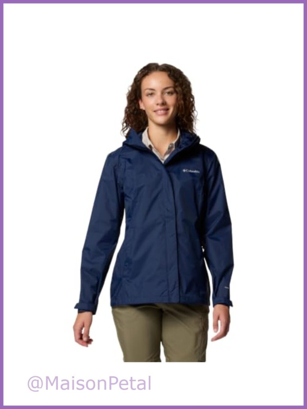 Columbia Women's Arcadia II Waterproof Raincoat Packable Hooded Jacket